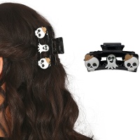 Presilha para cabelo de fantasma e caveiras - 2 unidades
