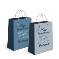 Saco de oferta Feliz Aniversário 32 x 26 x 10 cm com mensagem - 1 unid.