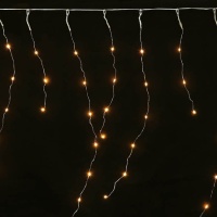 Cortina de estalactites de 100 leds banco quente de 1,8 x 1,5 m