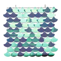 Cortina decorativa Escamas metálicas 30 x 30 cm - 1 unidade