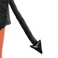Cauda de diabo preta de 43 cm