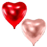 Balão de coração XXL colorido de 72 x 73 cm - PartyDeco - 1 unidade