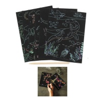 Cartões de raspar dinossauro criativos - 6 peças