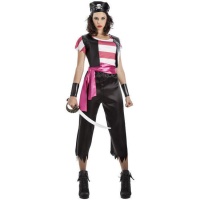 Fato de pirata com bandana para mulher