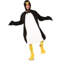 Fato de pinguim com chapéu para adultos