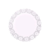 Guardanapo de papel branco redondo de 25 cm - 8 unidades