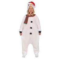 Fato de boneco de neve para criança com capuz