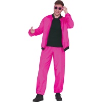 Fato de Jock dos anos 80 cor-de-rosa dos anos 80 para homem