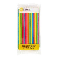 Palitos para cake pops de 20 cm coloridos - 100 unidades