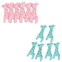 Figuras de girafa de madeira 5 cm - 6 pcs.