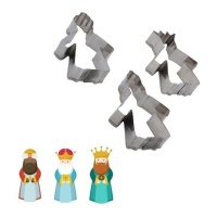 Cortadores de três reis magos 7,5 x 10 cm - Pastkolor - 3 unidades