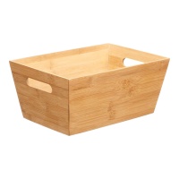 Cesto de bambu 25 x 15 x 12 cm com pegas