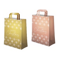 Saco de presente de 24 x 18 x 10 cm da Golden snow - 1 unidade