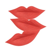 Figura de folha de hóstia de lábios vermelhos de 5 cm - Dekora - 200 unidades