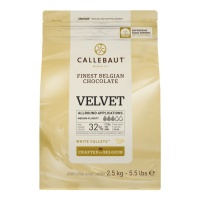 Lascas de chocolate branco fundido de veludo 2,5 kg - Callebaut