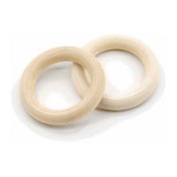 Anel de madeira 6 cm - 2 unidades