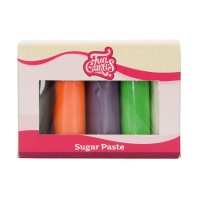 Conjunto de 5 cores de pasta de açúcar de Halloween 500 gr - FunCakes