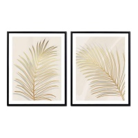 Quadro folhas douradas 40 x 50 cm - DCasa - 1 unidade
