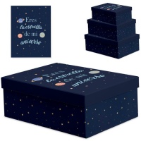 Caixa rectangular Você é a estrela do meu universo - DCasa - 3 unidades