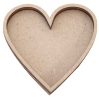 Agitador de coração de madeira de 12,5 x 12,5cm - Artis decor