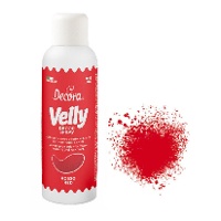 Spray comestível efeito aveludado vermelho 100 ml - Decora