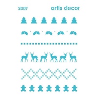 Borda de Natal Stencil 15 x 20 cm - Artis decor - 1 unidade