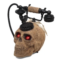 Telefone de caveira com luz e som