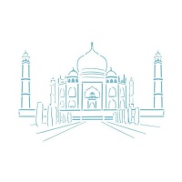 Stencil Taj Mahal 20 x 28,5 cm - Artis decor - 1 unidade