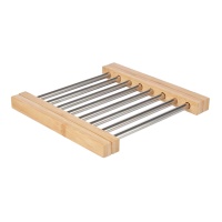 Trempe de bambu extensível de 22 x 21,3 cm