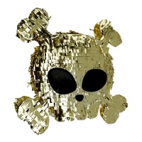 Piñata de caveira pirata de 50 x 50 cm