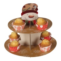 Stand para cupcakes de boneco de neve de 29 cm