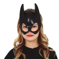 Máscara super-herói de morcego preto infantil