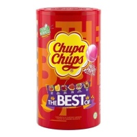 Chupa Chups sabores variados em pote - 110 unidades