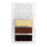 Molde em barra de chocolate Serena 20 x 12 cm - Decora - 5 cavidades