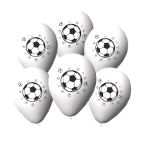 Balões de futebol em látex 23 cm - Eurofiestas - 6 pcs.
