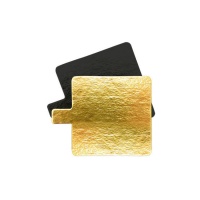 Base quadrada de 8 cm para bolo dourada e preta - Scrapcooking - 10 unidades