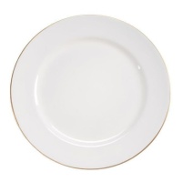 Prato de 33 cm com rebordo dourado