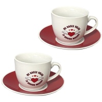 Chávena de café Love Heart 100 ml - 2 unidades