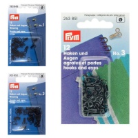 Parênteses de latão preto - Prym - 12 pcs.