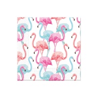 Guardanapos compostáveis de flamingos cor-de-rosa - 16,5 x 16,5 cm - 20 unidades