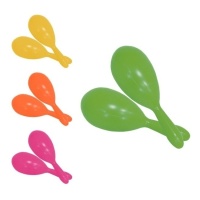 Maracas de cores sortidas 19 cm - 2 peças