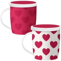 Caneca Hearts 350 ml com filtro - 1 peça