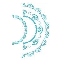 Estêncil 3 meias doilies 20 x 28,5 cm - Artis decor - 1 unidade