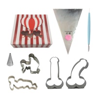 Kit para biscoitos eróticos - Pastkolor - 11 unidades