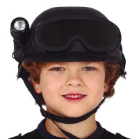 Capacete anti-motim com lanterna para crianças