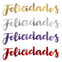 Grinalda de 1,35 m com letras metálicas de cores sortidas - 1 unidade