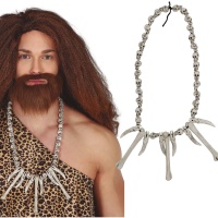 Colar do homem das cavernas com caveiras