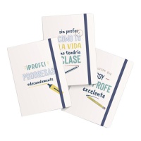 Caderno do professor com mensagem 13 x 1,5 x 19 cm - Dcasa - 1 unidade