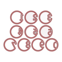 Matriz do número do círculo Zag - Misskuty - 10 unidades