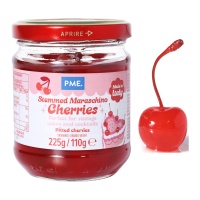 Cerejas vermelhas ao maraschino com pedúnculo 225 g